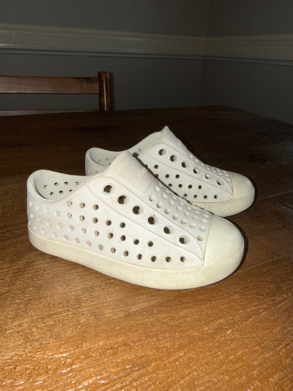 Native White Slip-On Perforated Casual Shoes